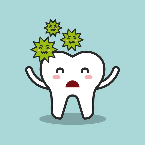 Dişlerle ilgili sağlık bilgisi tasarım — Stok Vektör