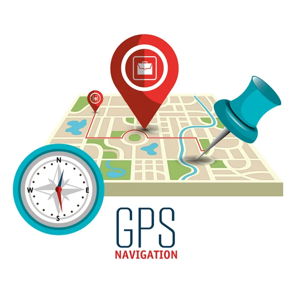 Diseño de navegación GPS — Archivo Imágenes Vectoriales