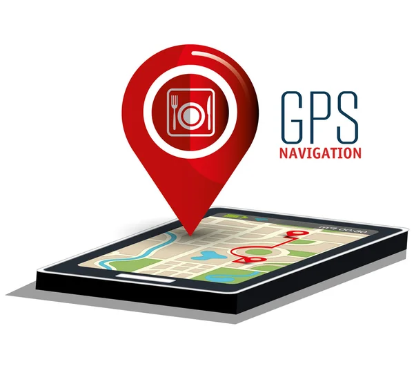 GPS navigasyon tasarım — Stok Vektör