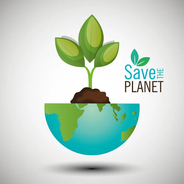 Save the planet design — Stock Vector