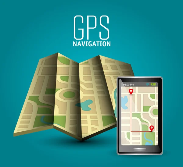 Gps design di navigazione — Vettoriale Stock