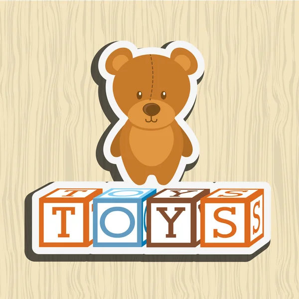 Toys kids design — Stock Vector