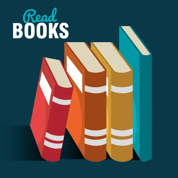 Ler livros design —  Vetores de Stock