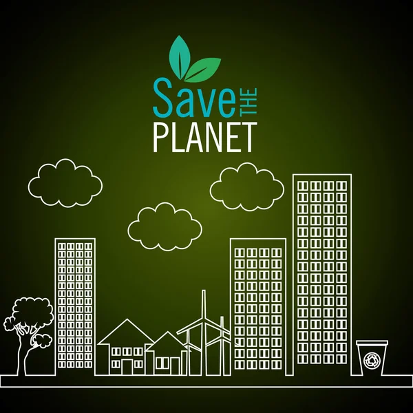 Save the planet design — Stock Vector