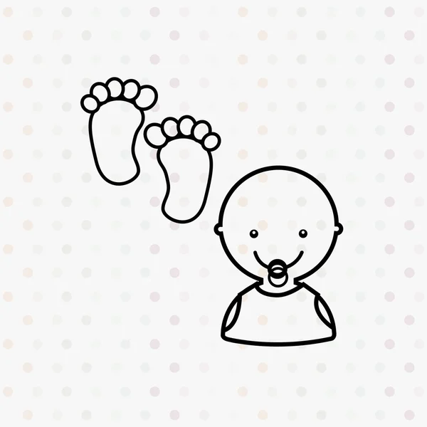 Bébé avec conception de jouet — Image vectorielle
