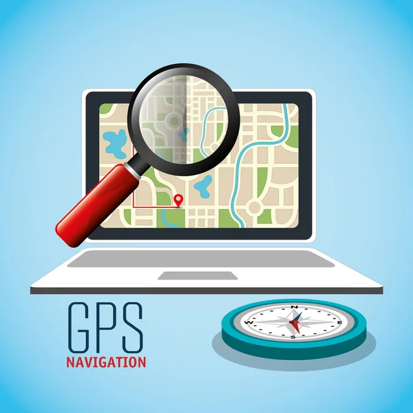 Gps навигация — стоковый вектор