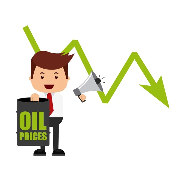 World oil prices design — Stock Vector