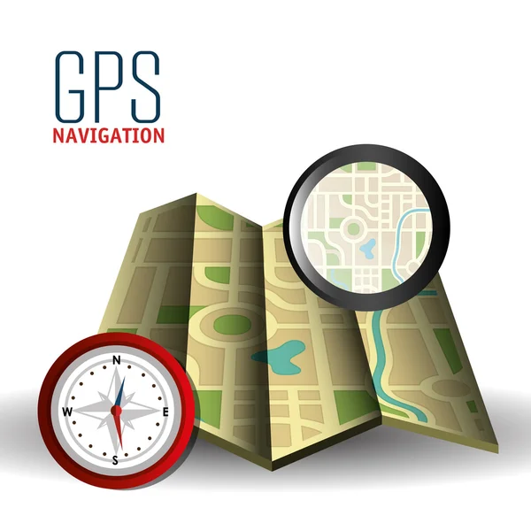 Diseño de navegación GPS — Vector de stock