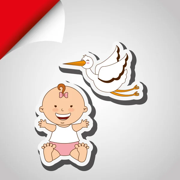 Diseño de icono de ducha de bebé — Archivo Imágenes Vectoriales