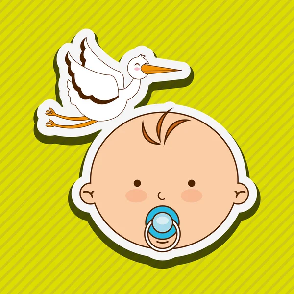 Diseño de icono de ducha de bebé — Archivo Imágenes Vectoriales