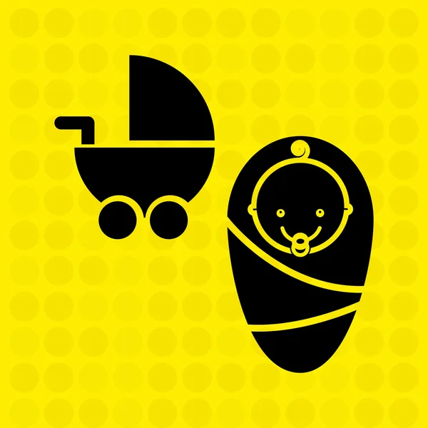婴儿淋浴图标设计 — 图库矢量图片