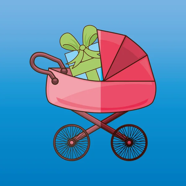 Baby doccia icona di design — Vettoriale Stock