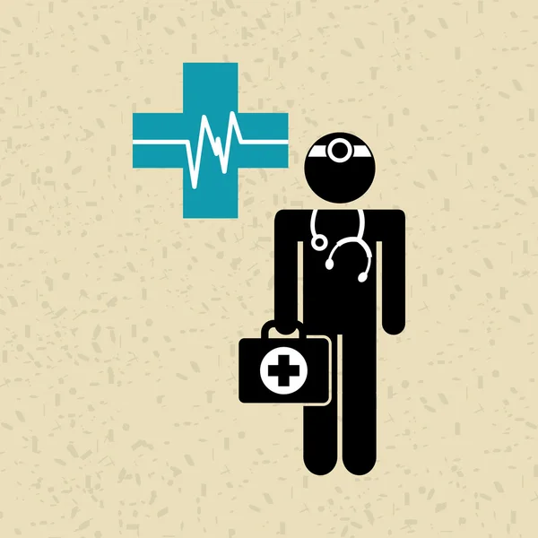 Conception professionnelle de la santé — Image vectorielle