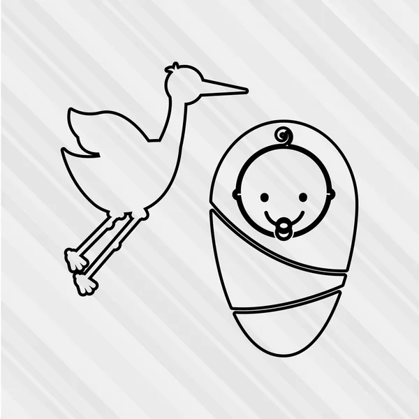 Conception icône douche bébé — Image vectorielle