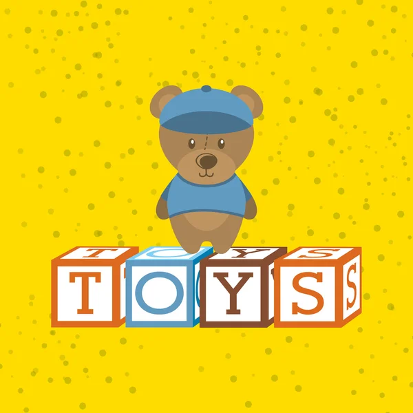 Іграшки діти дизайн — стоковий вектор