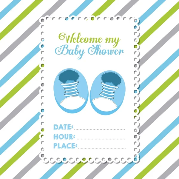 Baby shower kort design — Stock vektor