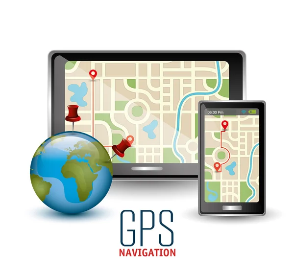 Diseño de navegación GPS — Vector de stock