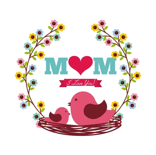 Boldog anyák napja kártyák tervezése — Stock Vector