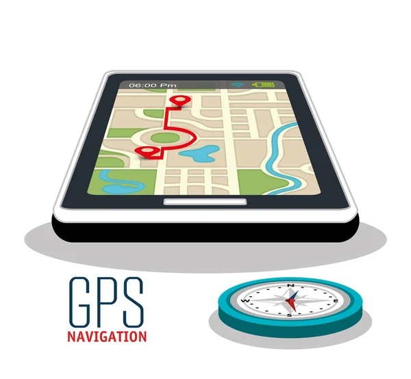 Diseño de navegación GPS — Vector de stock