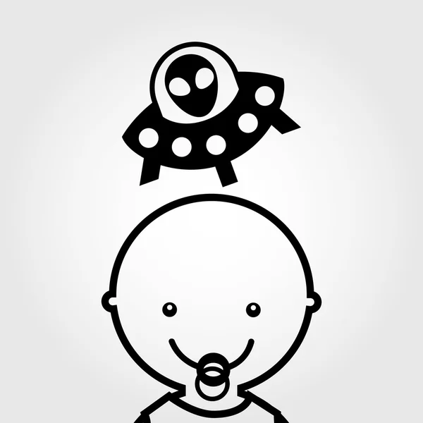 Baby with toy design — Stock Vector