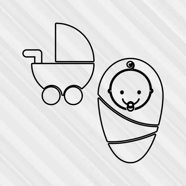 婴儿淋浴图标设计 — 图库矢量图片