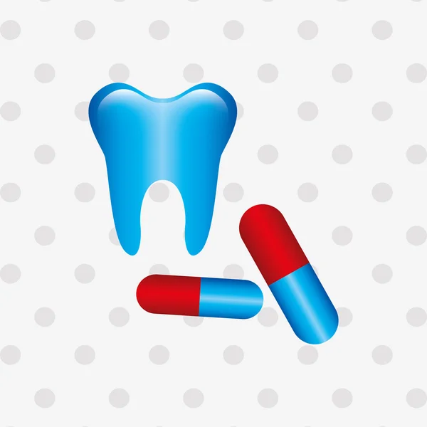 Diseño del cuidado de la salud dental — Vector de stock