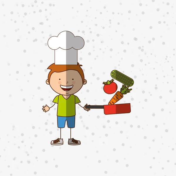 Enfants cuisine design — Image vectorielle