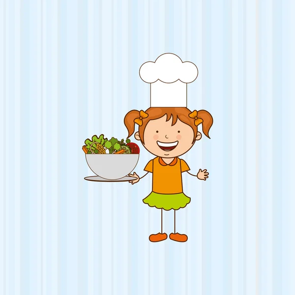 Enfants cuisine design — Image vectorielle