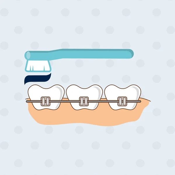 Desenho de cuidados de saúde dentária — Vetor de Stock