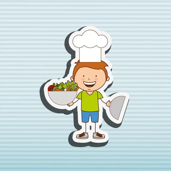 Enfants cuisine design — Image vectorielle