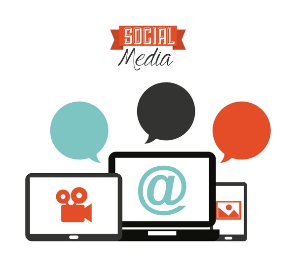 Sociale media ontwerp — Stockvector