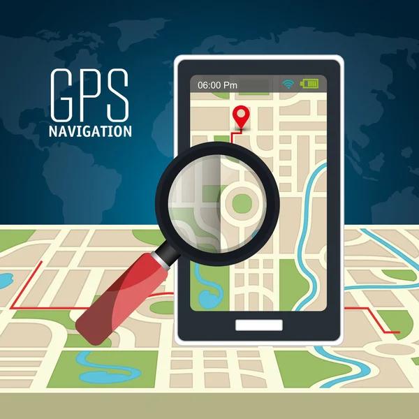 Conception de navigation gps — Image vectorielle