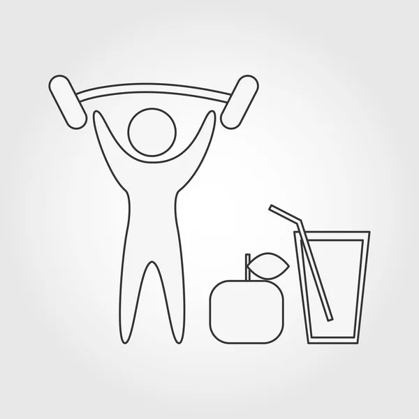 Fitness diseño de estilo de vida — Vector de stock