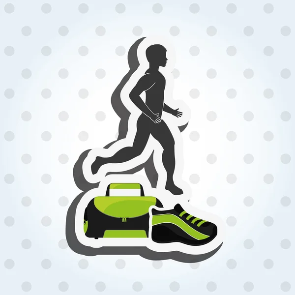 Fitness diseño de estilo de vida — Vector de stock