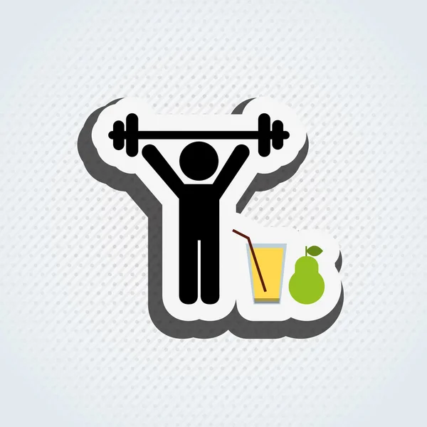 Fitness diseño de estilo de vida — Vector de stock