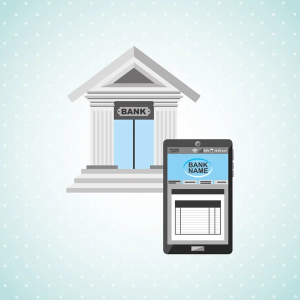Conception bancaire et financière — Image vectorielle