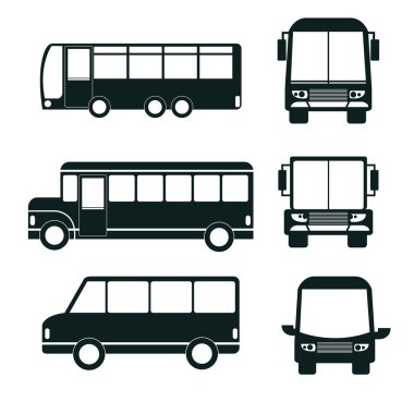 Tasarım otobüs Icon set