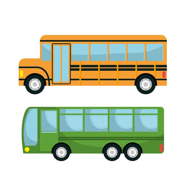 Bus icon set design — Stock Vector