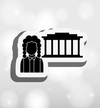 Adalet düz simgesi tasarım