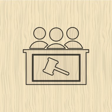 Adalet düz simgesi tasarım