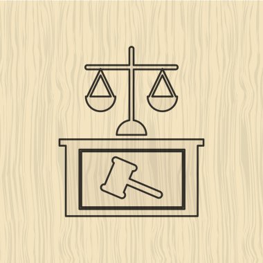 Adalet düz simgesi tasarım