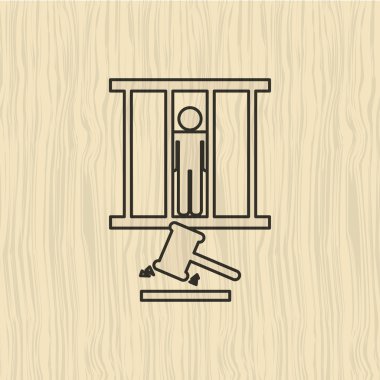 Adalet düz simgesi tasarım