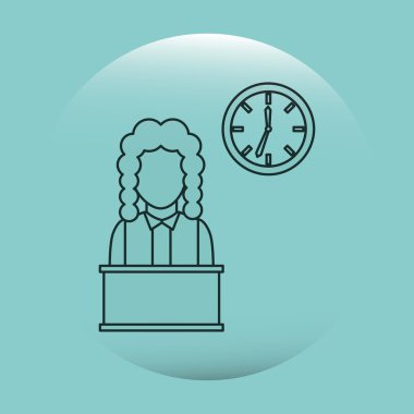 Adalet düz simgesi tasarım