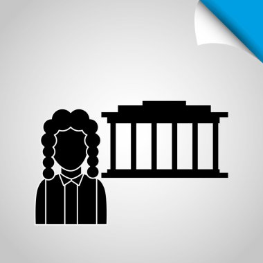 Adalet düz simgesi tasarım