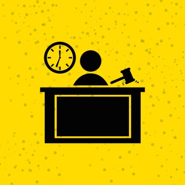 Adalet düz simgesi tasarım