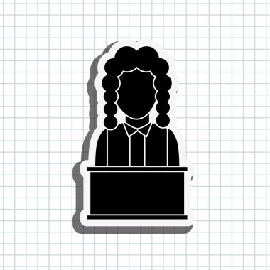 Adalet düz simgesi tasarım