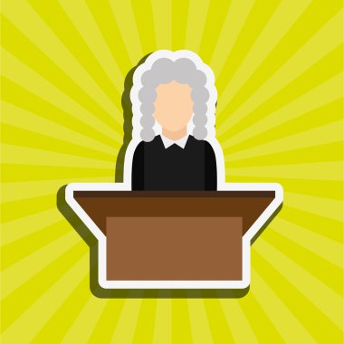 Adalet düz simgesi tasarım