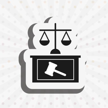 Adalet düz simgesi tasarım
