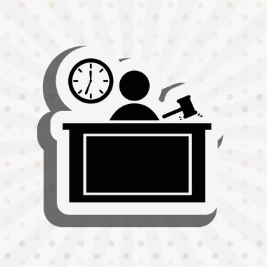 Adalet düz simgesi tasarım