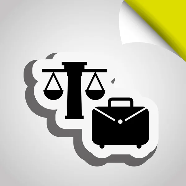 Justitie platte pictogram ontwerp — Stockvector
